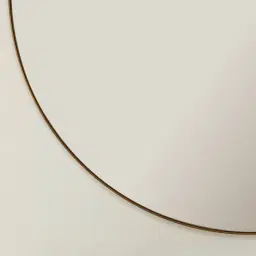 Kade Brushed Gold Round Aluminium Mirror 90cm
