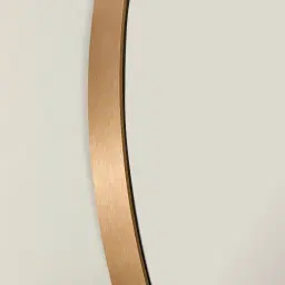 Kade Brushed Gold Round Aluminium Mirror 90cm