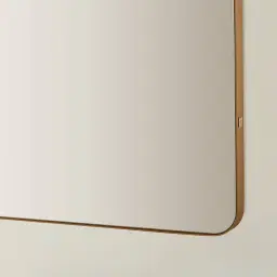 Kade Brushed Gold Rectangle Aluminium Mirror 140x110cm