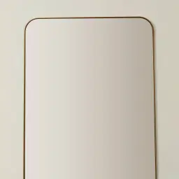 Kade Brushed Gold Rectangle Aluminium Mirror 180x50cm