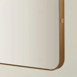Kade Brushed Gold Rectangle Aluminium Mirror 180x50cm
