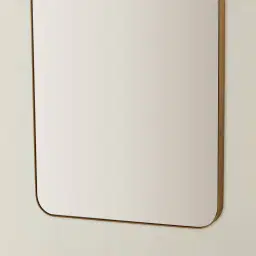 Kade Brushed Gold Rectangle Aluminium Mirror 180x50cm