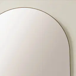 Kade Brushed Gold Arched Aluminium Mirror 140x110cm