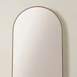 Kade Brushed Gold Arched Aluminium Mirror 180x50cm