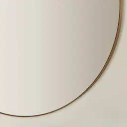 Kade Brushed Gold Oval Aluminium Mirror 180x110cm