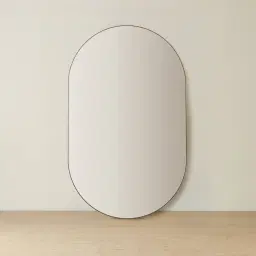 Kade Brushed Gold Oval Aluminium Mirror 180x110cm