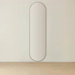 Kade Brushed Gold Oval Aluminium Mirror 180x50cm