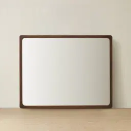 Oren Dark Ash Rectangle Wooden Mirror 140x110cm