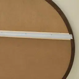 Liran Dark Ash Round Wooden Mirror 90cm