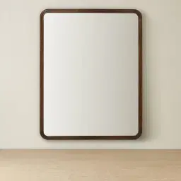 Liran Dark Ash Rectangle Wooden Mirror 140x110cm