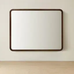 Liran Dark Ash Rectangle Wooden Mirror 140x110cm