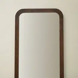Liran Dark Ash Rectangle Wooden Mirror 180x50cm