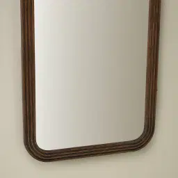 Liran Dark Ash Rectangle Wooden Mirror 180x50cm