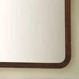 Liran Dark Ash Arched Wooden Mirror 140x110cm