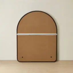 Liran Dark Ash Arched Wooden Mirror 140x110cm