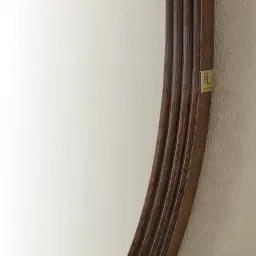 Liran Dark Ash Oval Wooden Mirror 180x110cm