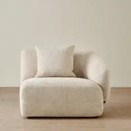Willow II Mid Beige Woven Fabric Modular Right Arm Seat