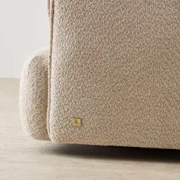 Marcela II Mid Beige Woven Fabric Swivel Occasional Chair
