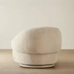 Verage II Mid Beige Woven Fabric Swivel Occasional Chair