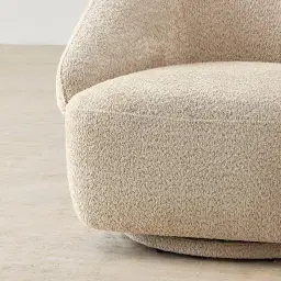 Verage II Mid Beige Woven Fabric Swivel Occasional Chair