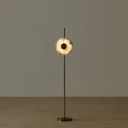 Irene II Circle Alabaster Floor Lamp 30x150cm