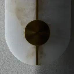 Irene II Oval Alabaster Wall Lamp 16x42cm