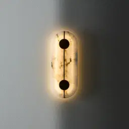 Irene II Oval Alabaster Wall Lamp 16x42cm