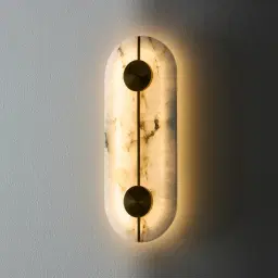 Irene II Oval Alabaster Wall Lamp 16x42cm