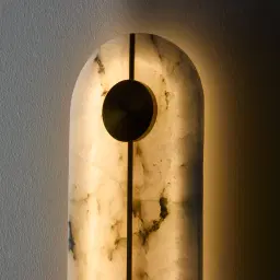 Irene II Oval Alabaster Wall Lamp 16x42cm