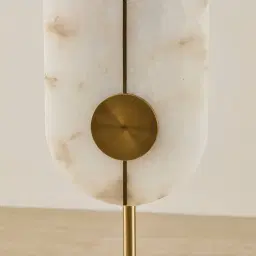 Irene II Oval Alabaster Floor Lamp 24x155cm
