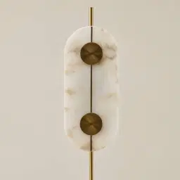 Irene II Oval Alabaster Floor Lamp 24x155cm