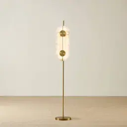 Irene II Oval Alabaster Floor Lamp 24x155cm