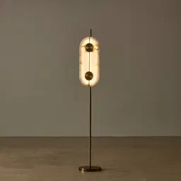 Irene II Oval Alabaster Floor Lamp 24x155cm