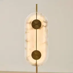 Irene II Oval Alabaster Floor Lamp 24x155cm
