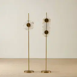 Irene II Oval Alabaster Floor Lamp 24x155cm