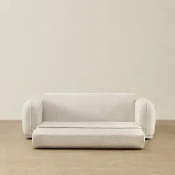 Euka Stone White Fabric 2.5 Seater Sofa Bed