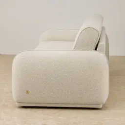 Euka Stone White Fabric 2.5 Seater Sofa Bed
