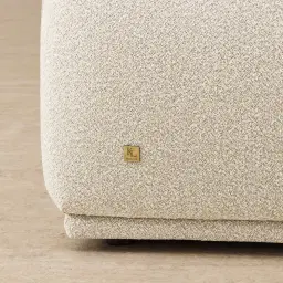 Euka Stone White Fabric 2.5 Seater Sofa Bed