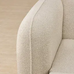 Euka Stone White Fabric 2.5 Seater Sofa Bed