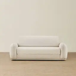 Euka Stone White Fabric 2.5 Seater Sofa Bed
