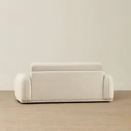 Euka Stone White Fabric 2.5 Seater Sofa Bed