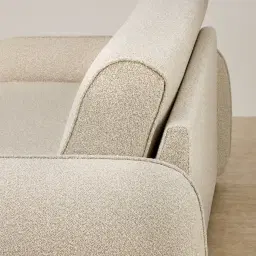 Euka Stone White Fabric 2.5 Seater Sofa Bed