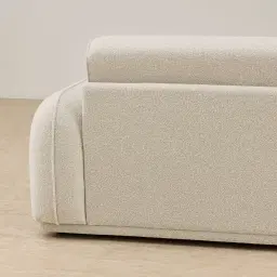 Euka Stone White Fabric 2.5 Seater Sofa Bed