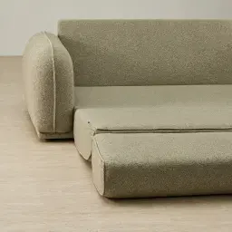 Euka Basil Green Boucle 2.5 Seater Sofa Bed