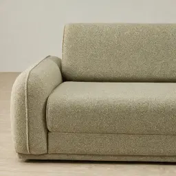 Euka Basil Green Boucle 2.5 Seater Sofa Bed