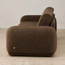 Euka Bistre Brown Boucle 2.5 Seater Sofa Bed