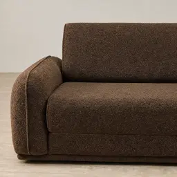 Euka Bistre Brown Boucle 2.5 Seater Sofa Bed