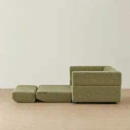 Riviera Dusty Green Chenille Fabric 3 Seater Sofa Bed