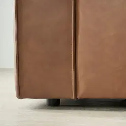 Lainey Medium Tan 4 Pieces Modular Leather Sofa