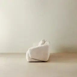 Willow Powder White Chenille Fabric 3 Pieces Modular Sofa